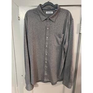 Tommy Bahama Islandzone Gray Herringbone Buttondown Shirt XXL